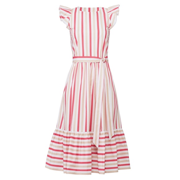 Kate Spade New York Peach Sherbert Midi Dress EUC - Picture 2 of 16